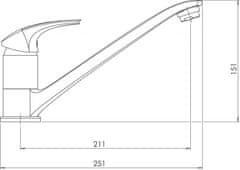 Novaservis Dřezová baterie metalia 57 ebony (57091,63)