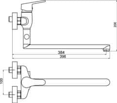 Novaservis Paneláková baterie bez příslušenství 100mm titania iris new (94473/1,0)