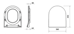 CERSANIT Wc sedátko zen by cersanit slim duroplast, soft close, one button (K98-0221)