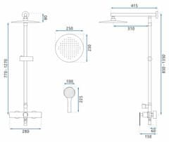 REA Sprchový set s baterií 150mm aldi chrom (REA-P8801)