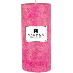 AROMKA Přírodní vonná svíčka palmová - AROMKA - Válec, průměr 6,4 cm, výška 15 cm Vůně: Měsíček Lékařský