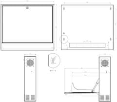 19'' 2U racková skříň 350x130 mm BÍLÁ vertikální