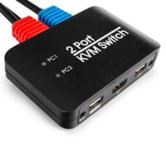 USB + HDMI 2/1 Spacetronik KVM přepínač SPH-KVM21