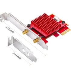 Síťový adaptér PCI-E Wi-Fi 6 AX5400 BT 5.2 2x5 dBi