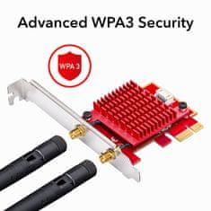 Síťový adaptér PCI-E Wi-Fi 6 AX5400 BT 5.2 2x5 dBi