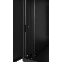 RACK 19'' 9U 600x450mm ČERNÝ Ocelové dveře