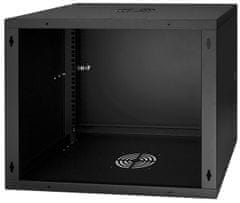 RACK 19'' 9U 600x450mm ČERNÝ Ocelové dveře