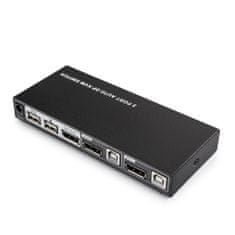 USB + DP 2/1 Spacetronik KVM přepínač SPD-KVM02