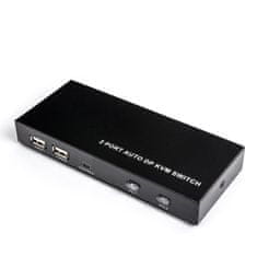 USB + DP 2/1 Spacetronik KVM přepínač SPD-KVM02