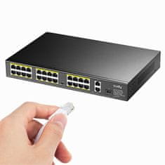 PoE+ SWITCH FS1026PS1 300W 24 +2x Gigabit SFP CCTV