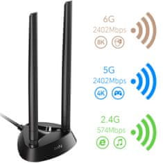 Síťová karta PCI-E WiFi 6E AX5400 BT 5.2 2x5