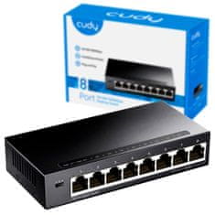 LAN SWITCH GS108 8 PORTů GIGABIT 1000MB/s Kovový