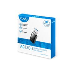 Síťový adaptér USB 3.0 Wi-Fi 5 1300 mbps WU1300