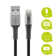 Kabel USB 2.0 - Apple Lightning Goobay TEXTIL 2m