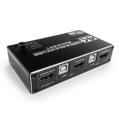 USB + HDMI 2/1 Spacetronik KVM přepínač SPH-KVM22