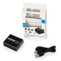 Opakovač HDMI, zesilovač 4Kx2K Spacetronik HDRE02