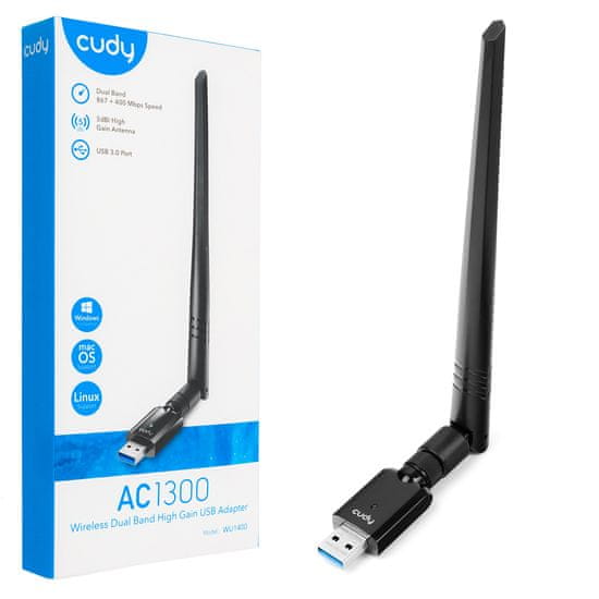 USB 3.0 Wi-Fi 5 AC síťový adaptér AP HG WU1400