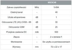 Johansson 5G LTE filtr 6023C48 5-694 MHz