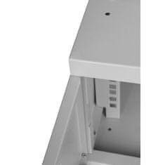 RACK 19'' 4U 600x450mm Šedé ocelové dveře