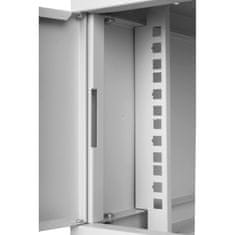 RACK 19'' 4U 600x450mm Šedé ocelové dveře