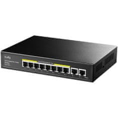 PoE+ SWITCH 10portový GS1010PE 120W 1Gbps CCTV VLAN