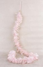 MAGIC HOME Girlanda Vánoce, růžová, péřová, 150 cm