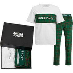 Jack&Jones Pánské pyžamo JACJJ Standard Fit 12246380 White (Velikost XL)