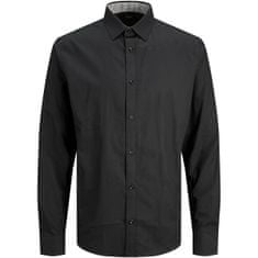 Jack&Jones Pánská košile JPRBLABELFAST Comfort Fit 12239027 Black (Velikost S)