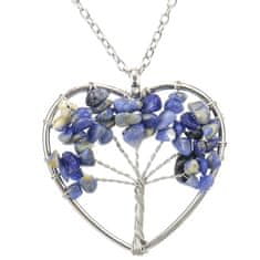 IZMAEL Náhrdelník Tree Heart-Modrá KP28414