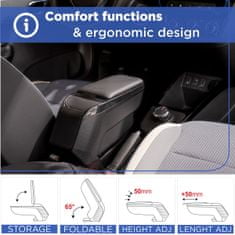 Rati Loketní opěrka - područka ARMSTER 2, Ford Connect II, 2018- , USB+AUX