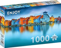 ENJOY Puzzle Domky u vody, Groningen, Nizozemsko 1000 dílků