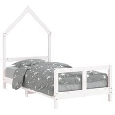 Vidaxl Dětská postel bílá 80 x 160 cm masivní borové dřevo
