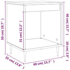 Greatstore Noční stolky 2 ks šedé sonoma 40 x 35 x 50 cm kompozitní dřevo