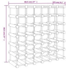 Vidaxl Stojan na víno na 42 lahví 68,5x23x68,5 cm masivní borové dřevo