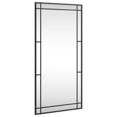 Vidaxl Nástěnné zrcadlo černé 50 x 100 cm obdélník železo