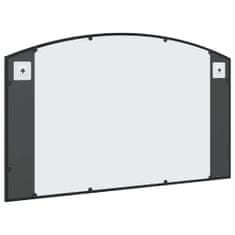 Vidaxl Nástěnné zrcadlo černé 100 x 60 cm oblouk železo