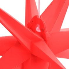Vidaxl Svítící vánoční hvězda s LED skládací červená 57 cm