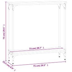 Vidaxl Konzolový stolek dub sonoma 75 x 22,5 x 75 cm kompozitní dřevo