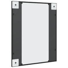 Vidaxl Nástěnné zrcadlo černé 50 x 60 cm obdélník železo
