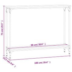 Vidaxl Konzolový stolek dub sonoma 100 x 22,5 x 75 cm kompozitní dřevo