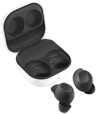  moderní bluetooth sluchátka samsung galaxy buds fe skvělý zvuk nabíjecí pouzdro pohodlná v uších krásný design ovládání bixby asistent 