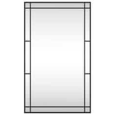 Vidaxl Nástěnné zrcadlo černé 60 x 100 cm obdélník železo