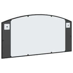 Vidaxl Nástěnné zrcadlo černé 100 x 50 cm oblouk železo