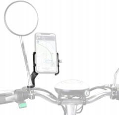 Korbi Motocyklový držák telefonu na kolo, montáž na zrcátko, hliník, GUB Pro 5