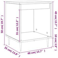 Greatstore Noční stolky 2 ks dub sonoma 40 x 35 x 50 cm kompozitní dřevo