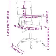 Vidaxl Kancelářská židle tmavě šedá textil