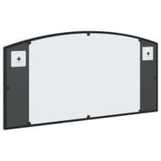 Vidaxl Nástěnné zrcadlo černé 80 x 40 cm oblouk železo