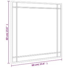 Vidaxl Nástěnné zrcadlo černé 60 x 60 cm čtverec železo