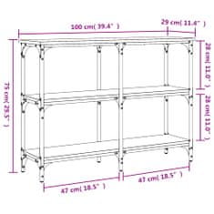 Vidaxl Konzolový stolek dub sonoma 100 x 29 x 75 cm kompozitní dřevo