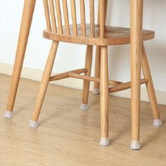 Netscroll 16 -dílná sada silikonových ochranných krytů na nábytek, ochrana pro kuchyňské židle, proti škrábancům na podlaze u nohou židlí, pro 4 židle, ochrana podlahy před poškozením, SiliCovers